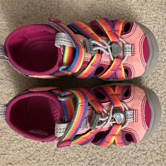 Keen Pink Sandals with rainbow straps - Picture 3 of 6